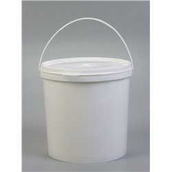 Ведро «ПластоС», с герметичной крышкой, d=20.5 см, h=21.5 см, цвет белый, 5 л.