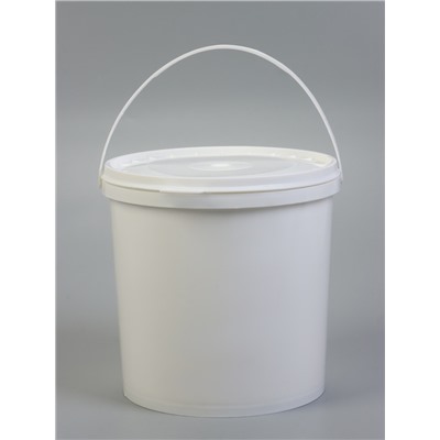Ведро «ПластоС», с герметичной крышкой, d=20.5 см, h=21.5 см, цвет белый, 5 л.