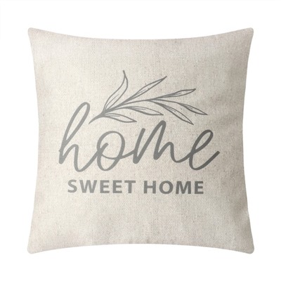Наволочка декоративная Этель«Home sweet home» 40×40 см, полиэстер, велюр