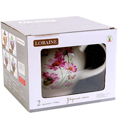 26241 Завар/чайник 950мл с/кр "Цветы" LR (х16)