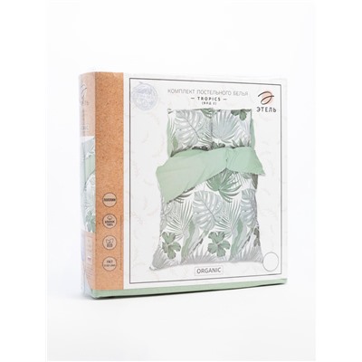 Постельное бельё евро «Этель» Tropics (вид 2), поплин
