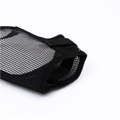 Намордник сетчатый с двойной фиксацией, размер L (длина по носу 6 см, обхват морды 25 см), чёрный