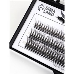 Набор накладных ресниц «Ласточкин хвост», пучки, 10, 12, 14 мм, толщина 0.1 мм, изгиб D, 12 D