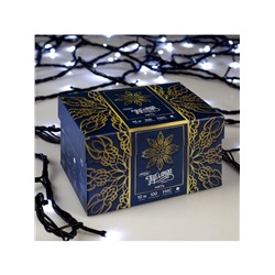 Гирлянда «Нить» 10 м, IP44, УМС, тёмная нить, 100 LED, свечение белое, 220 В