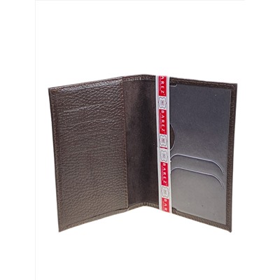 Обложка на паспорта из натуральной кожи, цвет шоколад