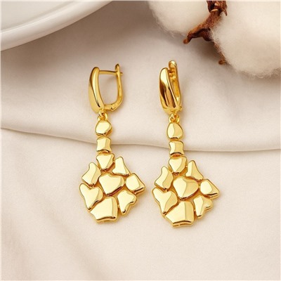 Серьги под версаче, крупные, висячие, цвет покрытия лимонная позолота, арт.313.223