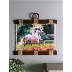 Декор настенный, панно «Свиток. Энергия и красота лошади», 33×32 см