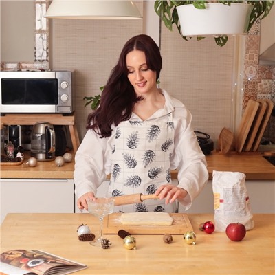 Фартук новогодний «Этель» Merry Christmas 60×70 см, 100% хлопок, саржа 190 г/м²