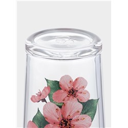 Набор для напитков «Сакура», 7 предметов: кувшин, 6 стаканов, стекло, прозрачный, розовый