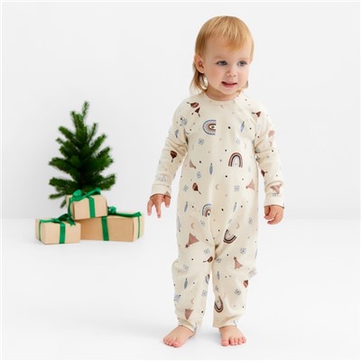 Комбинезон детский с повязкой «Крошка Я. Новогодние игрушки», рост 86-92 см