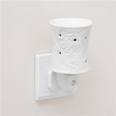 Ночник «Узор» белый 7.8×7.8×12 см