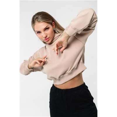 Свитшот 1 оверсайз короткий (Бежевый)