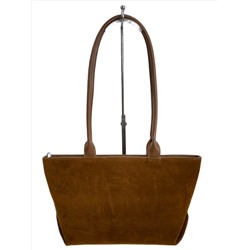 Женская сумка из искусственной замши, цвет коричнево-рыжий