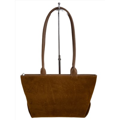 Женская сумка из искусственной замши, цвет коричнево-рыжий