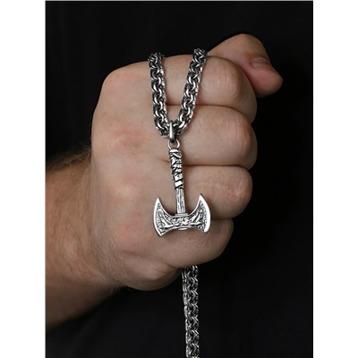 Подвеска топор из чернёного серебра 4100017