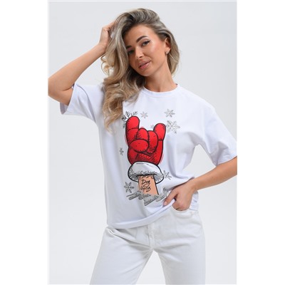 8531 Футболка женская оверсайз