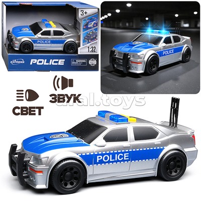 Машина "Полицейский патруль" 1:32 (свет, звук) в коробке
