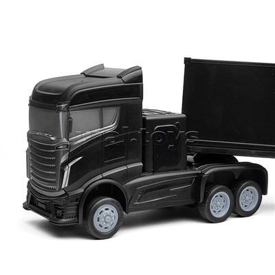 Набор машин "Контейнеровоз "Динозавры" с машинками и дорожными знаками, в коробке