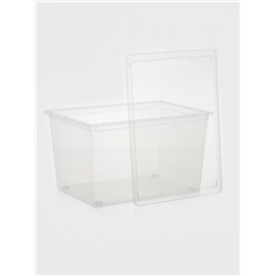Ящик для хранения, 50 л, 53×38×30 см, с крышкой, прозрачный