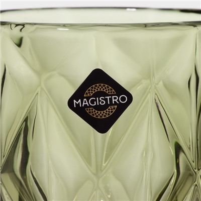 Бокалы для вина Magistro «Круиз», 250 мл, 8×15.3 см, стекло, набор 6 шт., зелёные