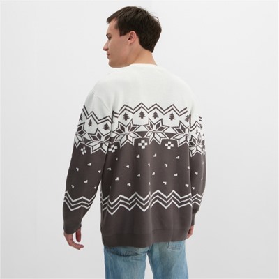 Свитер вязаный новогодний KAFTAN Scandinavia, размер 50, серый