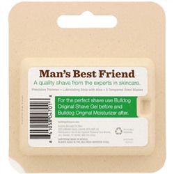 Bulldog Skincare For Men, Оригинальные сменные картриджи со стальными лезвиями, 4 картриджа с 5 лезвиями
