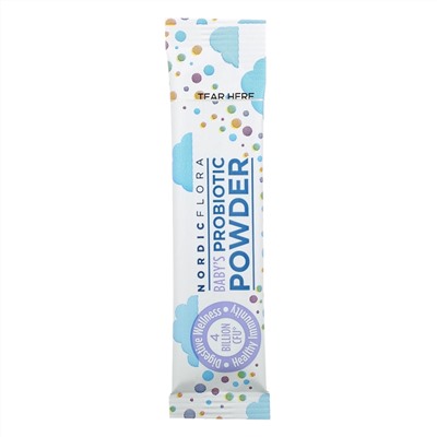 Nordic Naturals, Nordic Flora, порошок с пробиотиками для детей в возрасте от 6 месяцев до 3 лет, 4 млрд КОЕ, 30 пакетиков