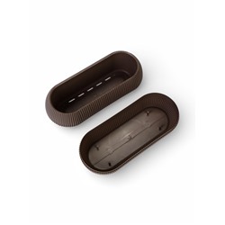 Кашпо для цветов «Пиканто», 1.3 л, 28×11.5×9 см, пластиковое, коричневое