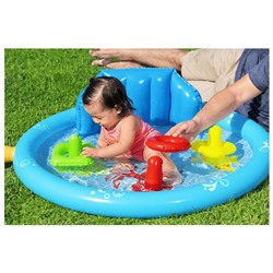 УЦЕНКА Бассейн надувной «Ракушка», 115×89×76 см, с навесом, от 6 месяцев, 52568 Bestway