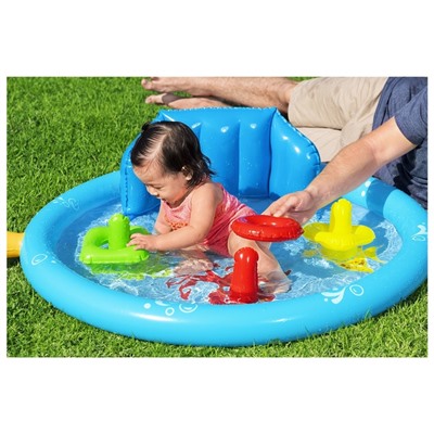 УЦЕНКА Бассейн надувной «Ракушка», 115×89×76 см, с навесом, от 6 месяцев, 52568 Bestway