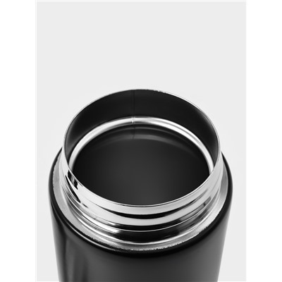 Термокружка Мастер К Simple, 420 мл, с термометром, сохраняет тепло до 8 ч, нержавеющая сталь, чёрная
