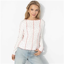 Лонгслив из хлопка, Громкий тренд (нежное чувство)