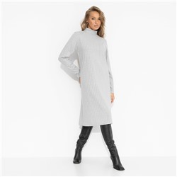 Платье из фактурного трикотажа, Неотразимый лук (серое)