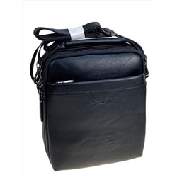 Сумка мужская из натуральной кожи, цвет черный