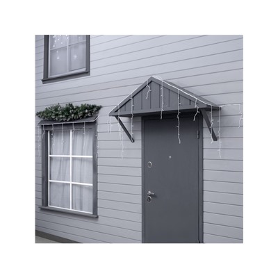 Гирлянда «Бахрома» 25×0.7 м, IP44, УМС, белая нить, 450 LED, свечение мульти, 220 В