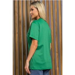 Футболка с вышивкой Эксклюзив (зеленая) Б12765-11М