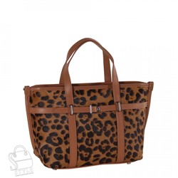 Сумка женская кожаная 3626VG leopard coffee Vitelli Grassi