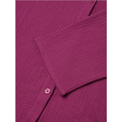 Пижама женская (рубашка, шорты) KAFTAN Basic, размер 40-42, сиреневая