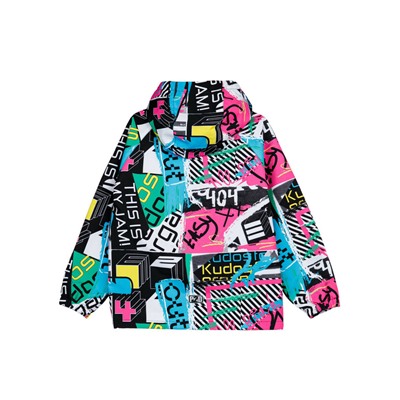 Куртка текстильная с полиуретановым покрытием для девочек (ветровка)
