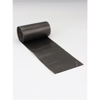 Мешки для мусора в рулоне 60 л, черные, ПНД, толщина 15 мкм, 50 шт