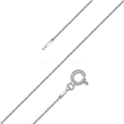 Цепь из серебра родированная - Снейк с алмазной огранкой, 50 см 1830R010L50