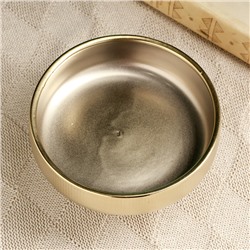 Декоративное кашпо - подставка «Страйпс», 15×15×8 см, керамическое, золотистое