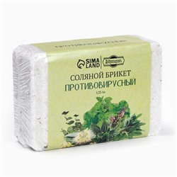 Соляной брикет для бани «Добропаровъ Противовирусный» эвкалипт, шалфей, мята, 1.35 кг