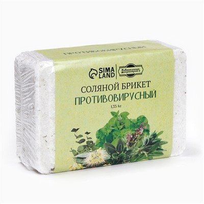 Соляной брикет для бани «Добропаровъ Противовирусный» эвкалипт, шалфей, мята, 1.35 кг