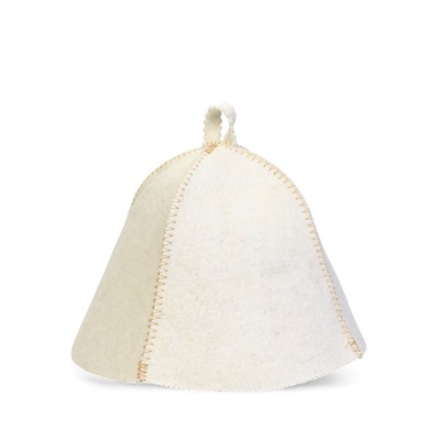 Шапка для бани и сауны «Жена царя», шерсть 50%, полиэфир 50%, белая