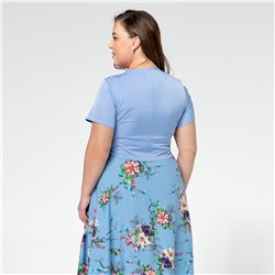 Платье, трикотаж, голубой