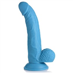 Голубой фаллоимитатор на присоске 7.5  Dildo with Balls - 21,5 см.
