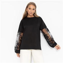 Футболка с акцентными рукавами, Модный бунт (лунная ночь)