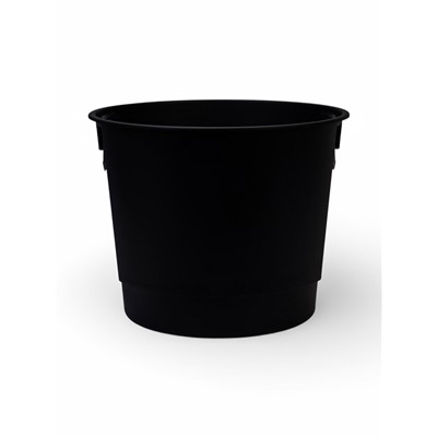 Кашпо для цветов «Стрип», 40 л, d=39 см, h=37 см, пластиковое, со вставкой, белое