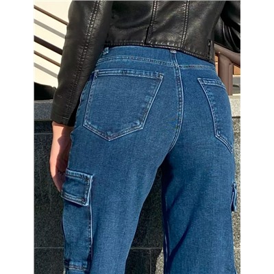 Джинсы трубы с карманами Уценка